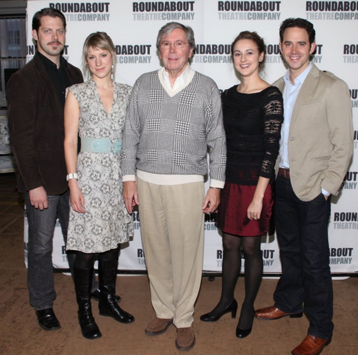 David Furr,  Charlotte Parry, Brian Bedford, Sara Topham and Santino Fontana  at 