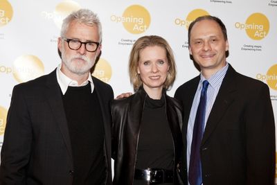 John Slattery, Cynthia Nixon and Michael Mastro Photo