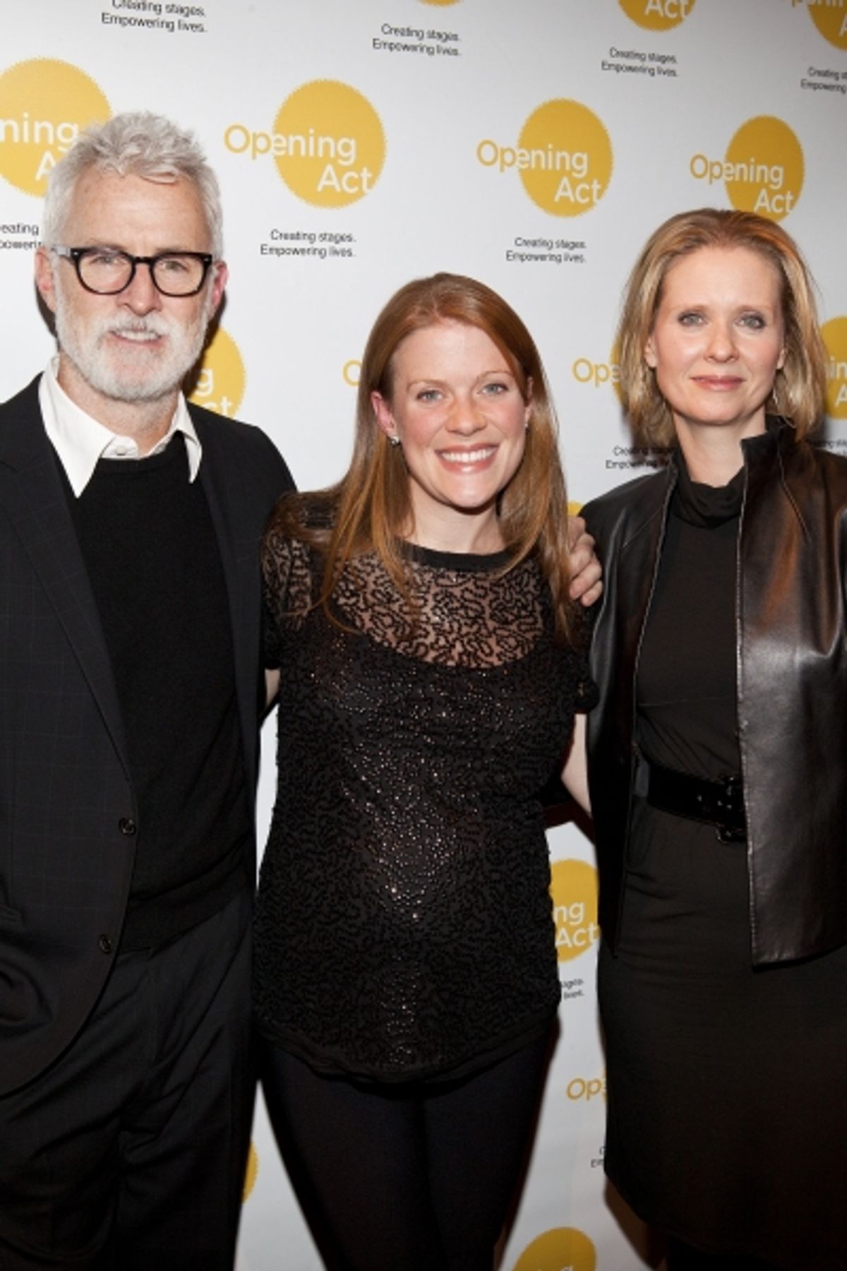 John Slattery, Suzy Myers Jackson and Cynthia Nixon at 