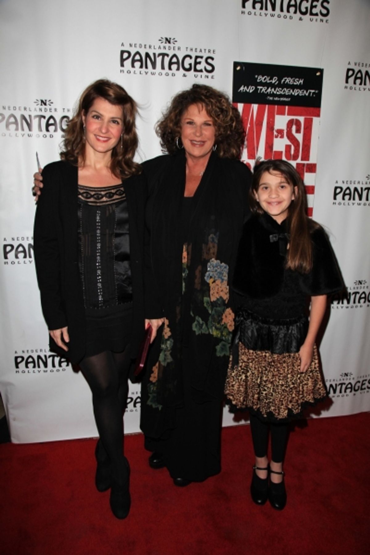 Nia Vardalos and Lainie Kazan with Guest at 
