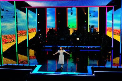 Danielle Hope onstage at the London Palladium Photo