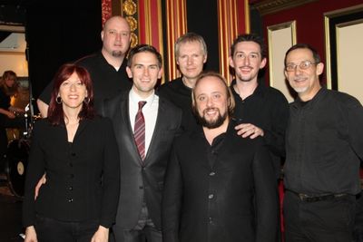 Daniel Reichard with the band; Randy Kapralick, Steve Gibb, Jay Webb, Deni Bonet, Ed  Photo