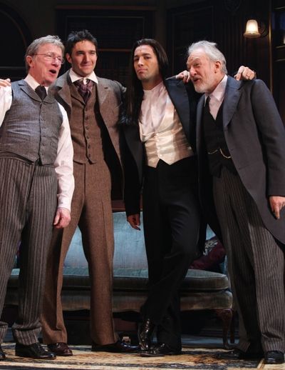 George Hearn, Jake Silbermann, Michel Alteri & Timothy Jerome singing a capella durin Photo