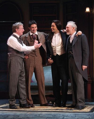 George Hearn, Jake Silbermann, Michel Alteri & Timothy Jerome singing a capella durin Photo