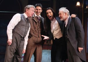 George Hearn, Jake Silbermann, Michel Alteri & Timothy Jerome singing a capella during the Tech Rehearsal @ BroadwayWorld George Hearn, Jake Silbermann, Michel Alteri & Timothy Jerome singing a capella durin Photo