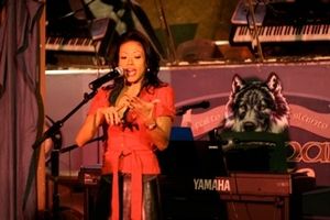 J Elaine Marcos starts off the evening @ BroadwayWorld J Elaine Marcos starts off the evening Photo