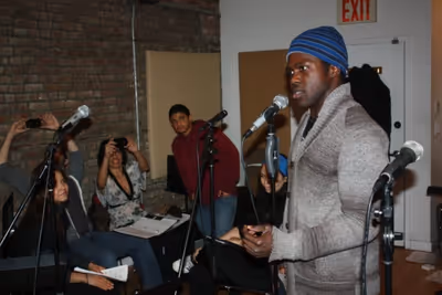 Joshua Henry (The Scottsboro Boys) donated his time to perform and is the Writer of t Photo