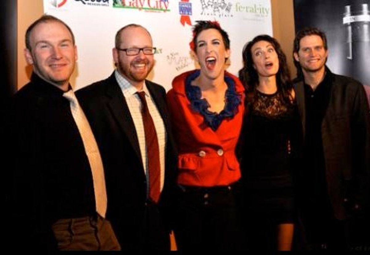 Sean Carlson, Jamie McGonnigal, Marti Gould Cummings, Laura Benanti, Steve Pasquale at 