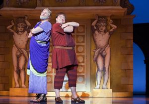 Randy Hughson (Senex) and Sean Cullen (Pseudolus) Photo