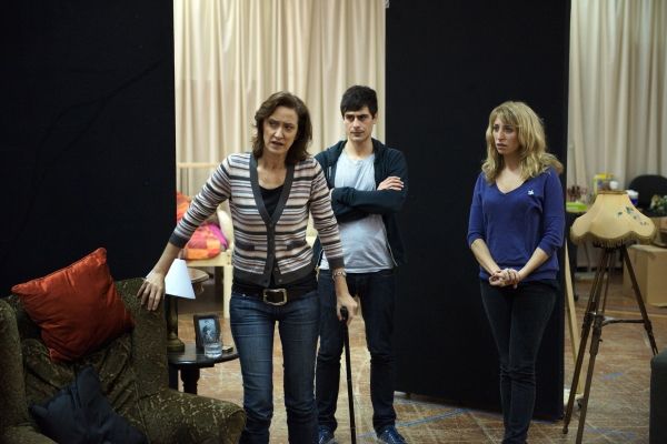 Haydn Gwynne, Vincent Montuel, and Daisy Haggard Photo