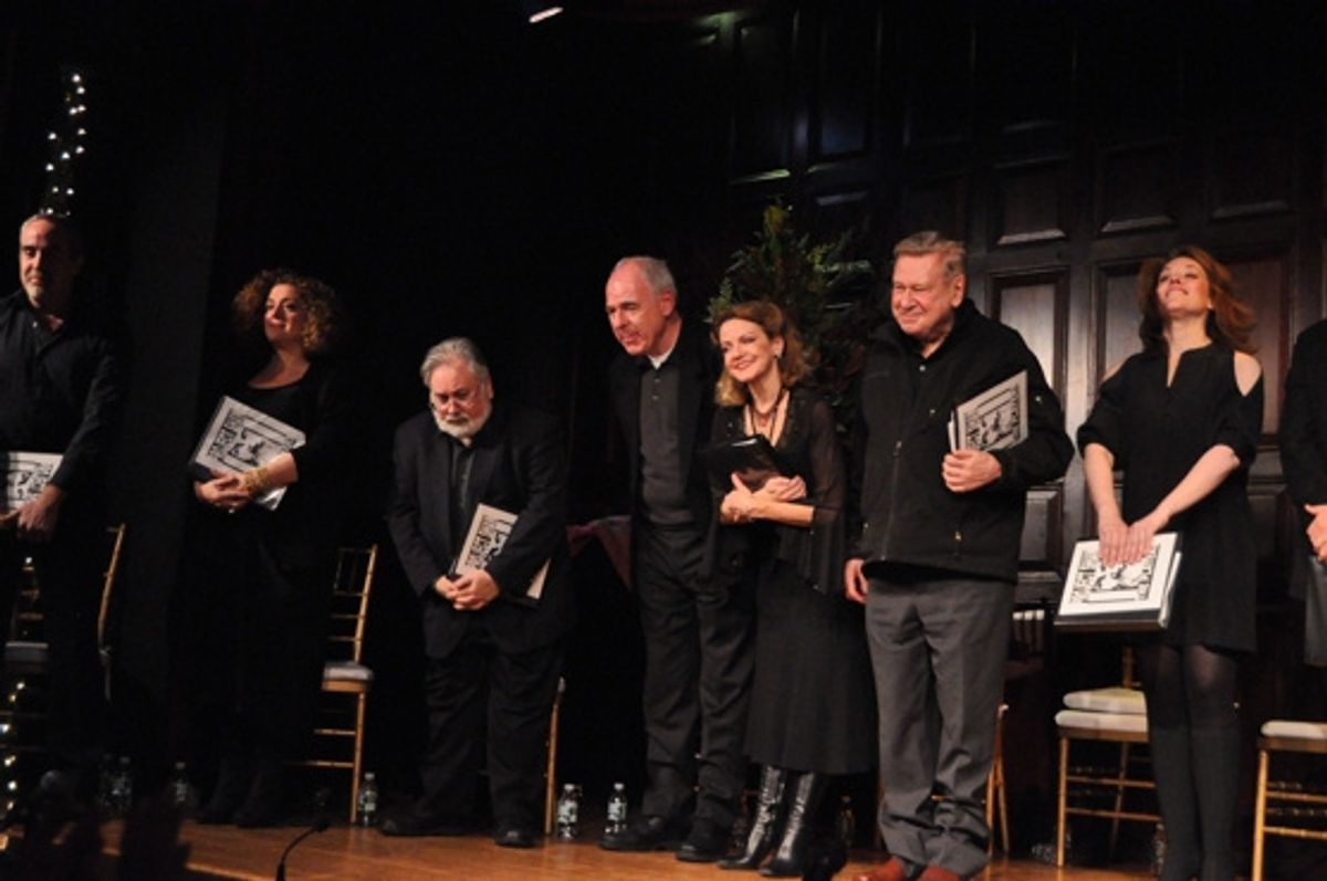 David Belcher, Mary Testa, John Martello, Lenny Wolpe, Alison Fraser, Brian Murray and Emily Skinner at 