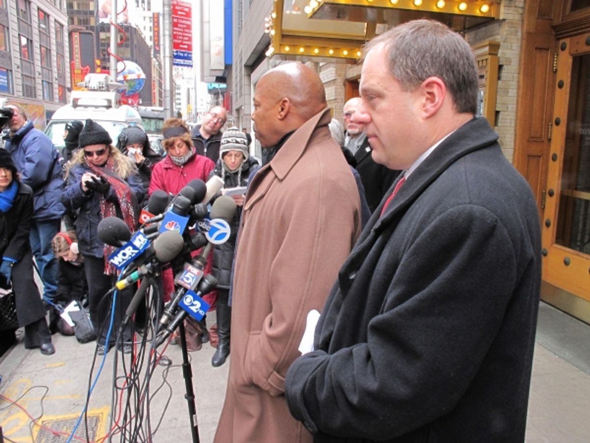  Assemblyman Rory Lancman Hold Safety Press Conference at SPIDER-MAN Theater at 