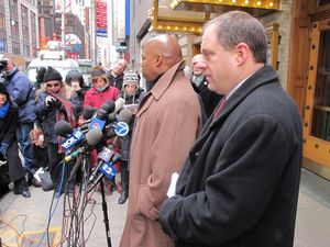  Assemblyman Rory Lancman Hold Safety Press Conference at SPIDER-MAN Theater Photo