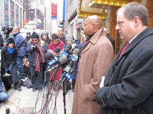  Assemblyman Rory Lancman Hold Safety Press Conference at SPIDER-MAN Theater Photo