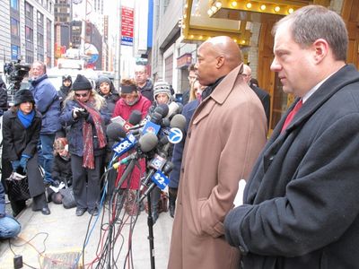  Assemblyman Rory Lancman Hold Safety Press Conference at SPIDER-MAN Theater Photo