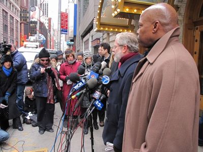  Assemblyman Rory Lancman Hold Safety Press Conference at SPIDER-MAN Theater Photo