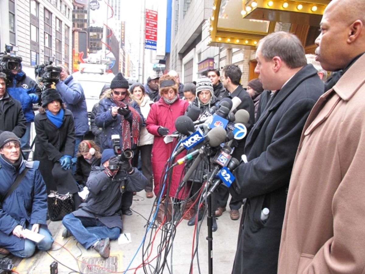  Assemblyman Rory Lancman Hold Safety Press Conference at SPIDER-MAN Theater at 