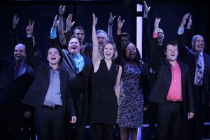 Euan Morton, Jill Paice & Jeremy Kushnier at the Signature Theatre Company's producti Photo