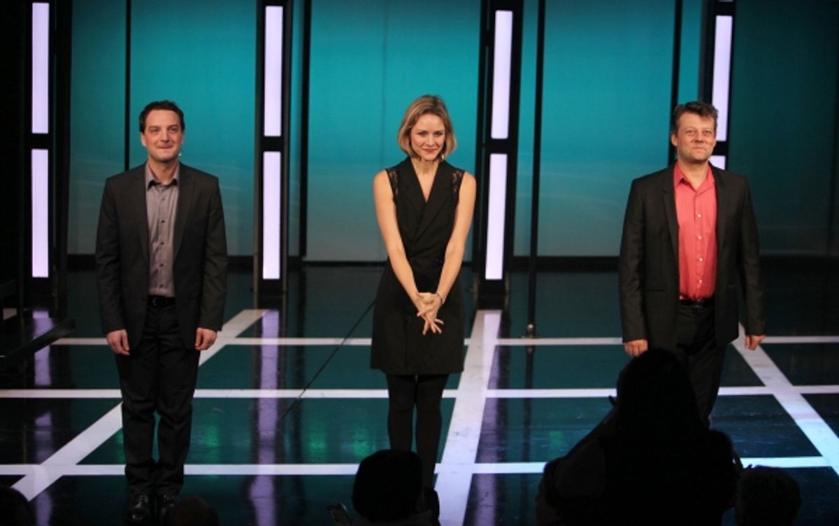 Euan Morton, Jill Paice & Jeremy Kushnier at the Signature Theatre Company's production of CHESS  on 8/20/2010 at 