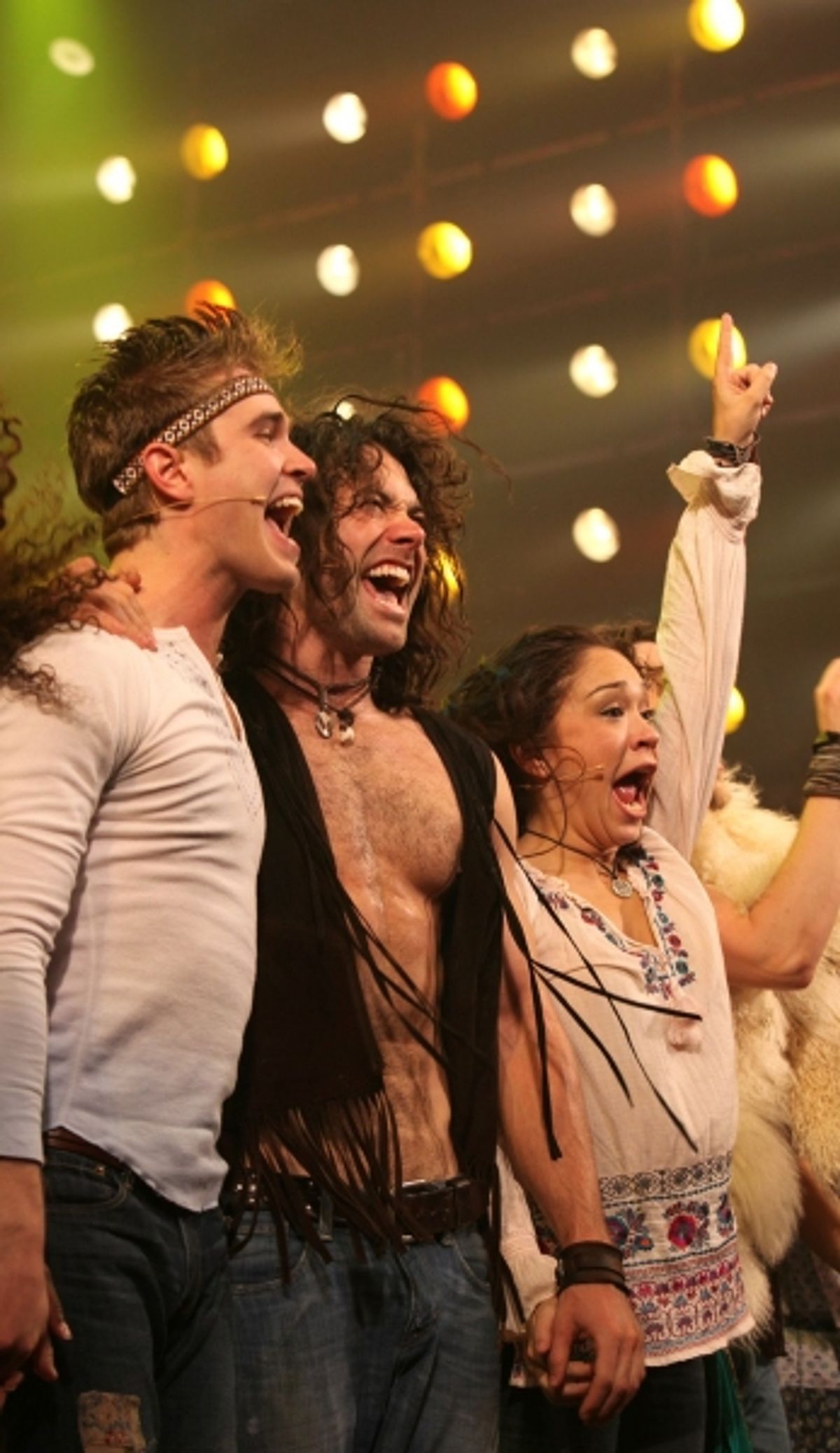 Kyle Riabko & Ace Young & Diana DeGarma - 'HAIR' at the Al Hirschfeld Theatre on 6/27/2010 at 