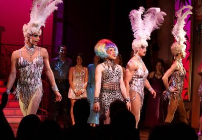 Robin De Jesus & ensemble of  "La Cage Aux Folles" at the Longacre Theatre on 4/18/20 Photo