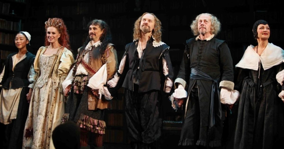 Greta Lee & Mark Rylance & Joanna Lumley & David Hyde Pierce & Stephen Ouimette & Liza Sadovy - 'La Bete' at The Music Box Theatre on 10/14/2010 at 