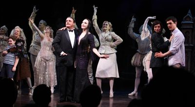 BeBe Neuwirth & Nathan Lane  with ensemble - THE ADDAMS FAMILY" at the Lunt-Fontanne  Photo