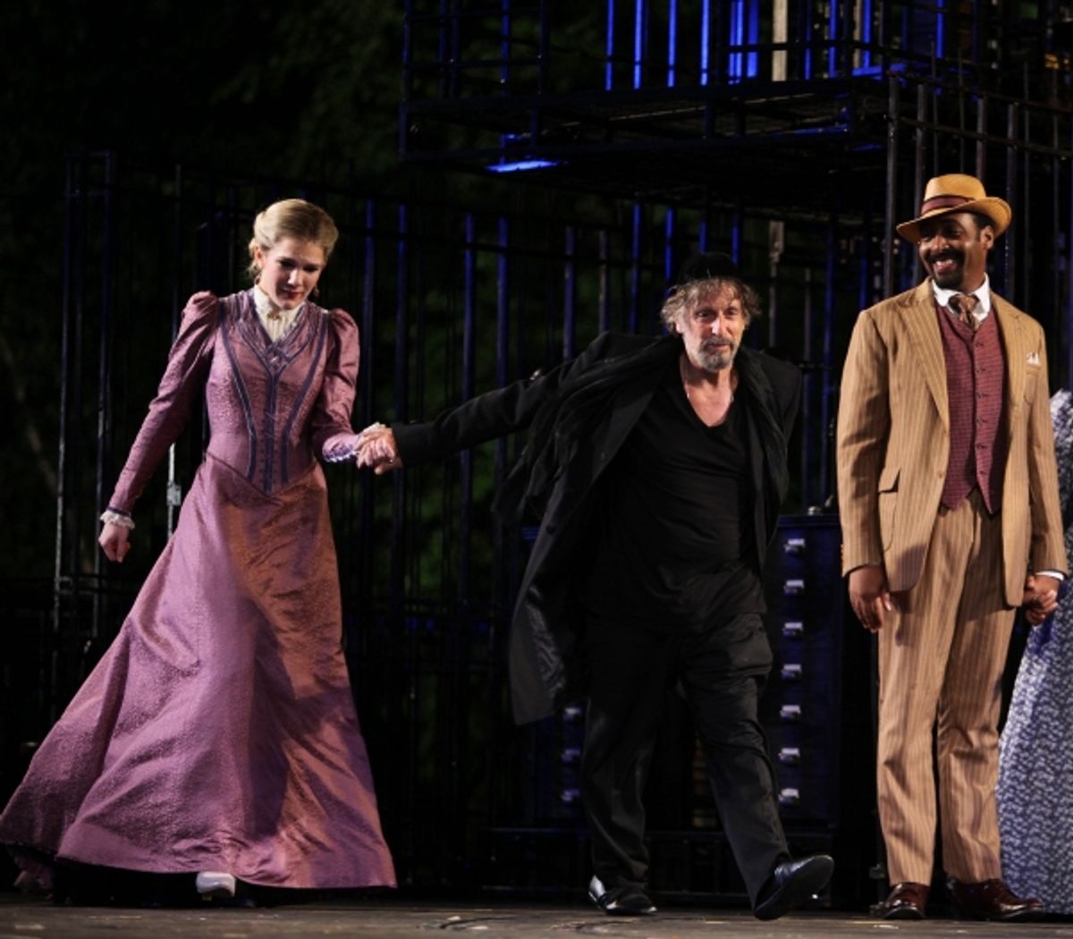 Lily Rabe, Al Pacino & Jesse L. Martin -  THE MERCHANT OF VENICE at the Delacorte Theater on 6/21/2010 at 