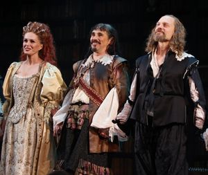 Joanna Lumley & Mark Rylance & David Hyde Pierce - "La Bete" at The Music Box Theatre Photo