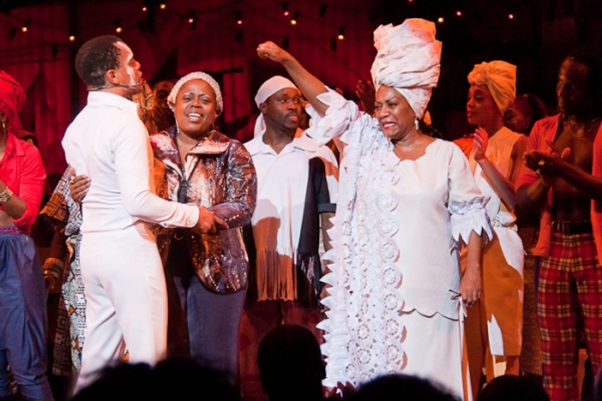 Kevin Mambo, Patti LaBelle, and The cast of FELA! at 