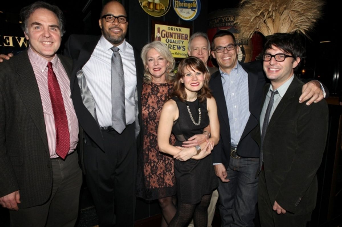 Tim Sanford, Victor Williams, Michele Pawk, Reed Birney, Celia Keenan-Bolger, Adam Bock and Trip Cullman  at 