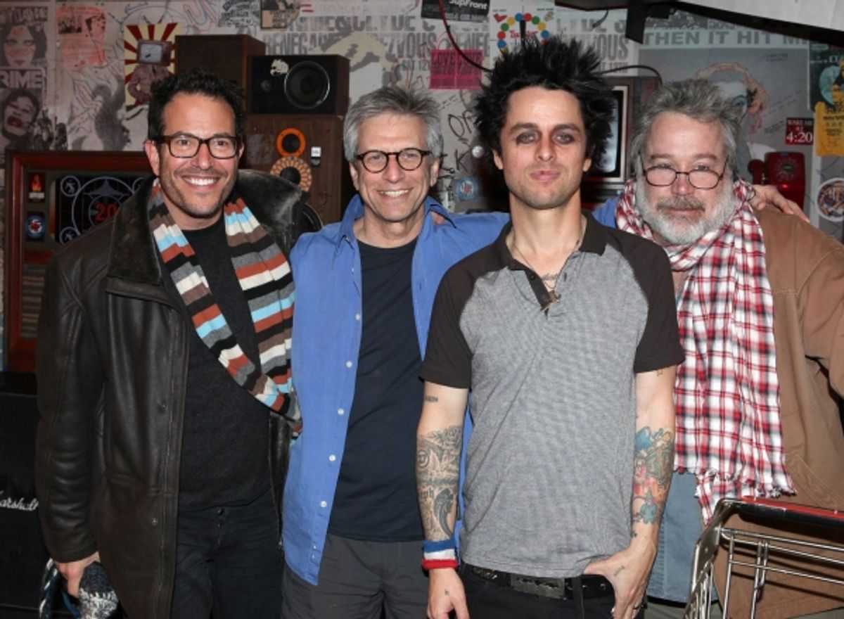 Billy Joe Armstrong (Green Day) with director Michael Mayer, producer Ira Pittelman & producer Tom Hulce  at 