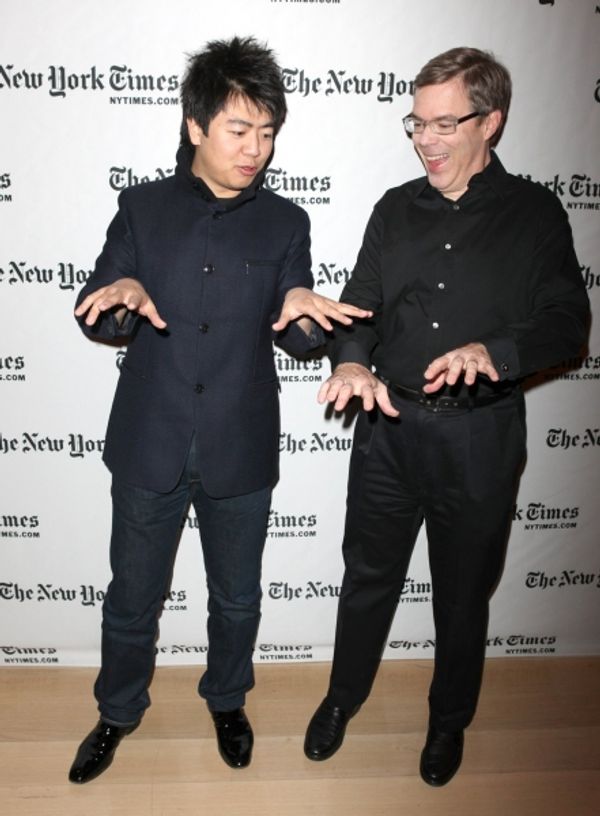 Classical pianist Lang Lang and writer James Barron  Photo