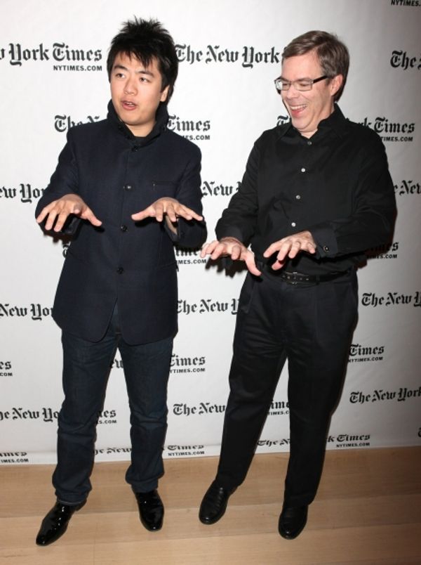 Classical pianist Lang Lang and writer James Barron  Photo
