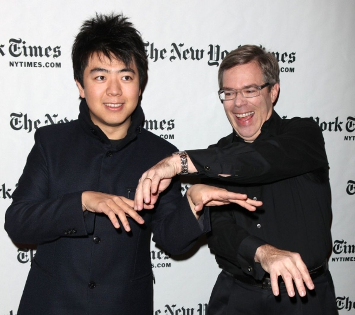 Classical pianist Lang Lang and writer James Barron  at 