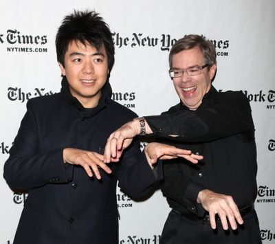 Classical pianist Lang Lang and writer James Barron  Photo