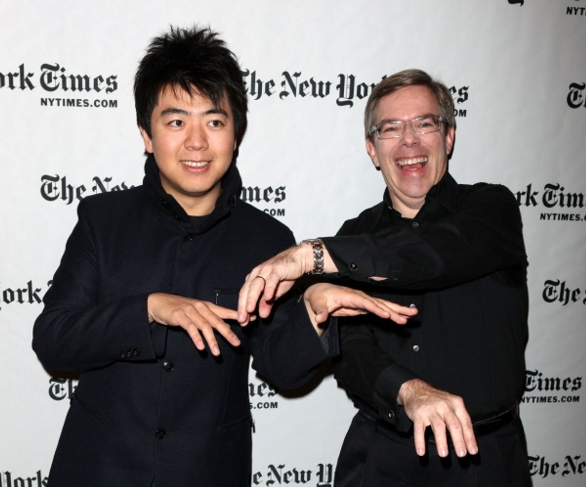 Classical pianist Lang Lang and writer James Barron  at 