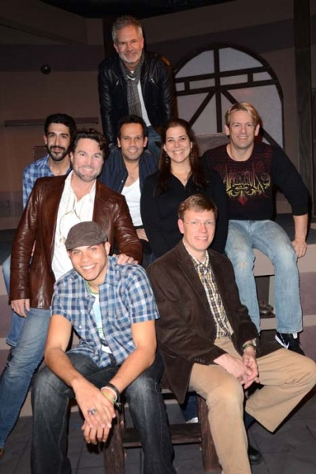 Gerald McCullouch, Nik Roybal, Rick Sparks, Rene Ruiz, Angelica Estevez (Prod. Stage Mgr.), Jeffrey Patrick Olson, Ian Verdun and Dan Via at 