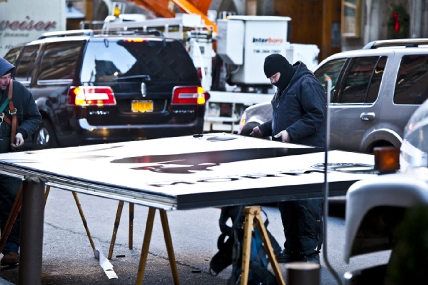Photo Coverage: BOOK OF MORMON Marquee is Going Up! Part 1 Photo Coverage: BOOK OF MORMON Marquee is Going Up! Part 1 Image