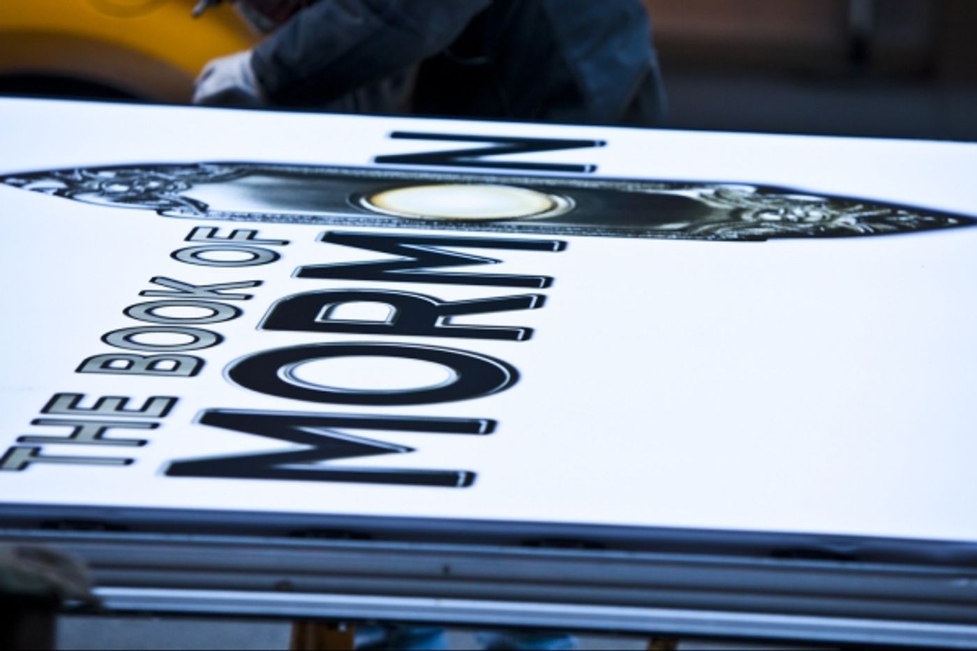 Photo Coverage: BOOK OF MORMON Marquee is Going Up! Part 1 Photo Coverage: BOOK OF MORMON Marquee is Going Up! Part 1 Image