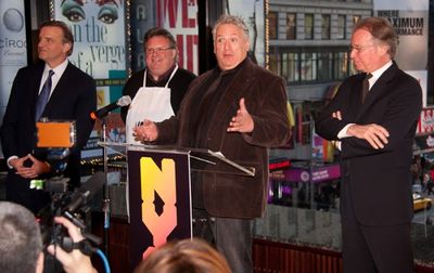 Robert Steel, David Burke, Harvey Fierstein, and George Fertitta Photo