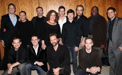 backrow- Chris Fenwick, Michael John LaChiusa, Marc Kudisch, Mary Testa, Andrew Samon Photo