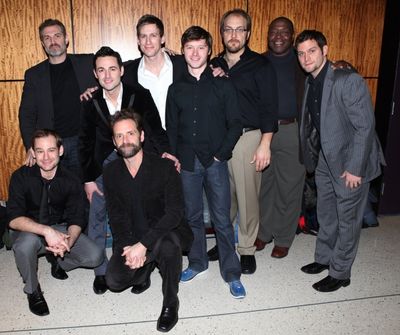 backrow- Marc Kudisch, Max Von Essen, Andrew Samonsky, Bobby Steggert, Alexander Gemi Photo