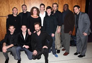 back row- Michael John LaChiusa, Marc Kudisch, Max Von Essen, Andrew Samonsky, Bobby Steggert, Alexander Gemignani, Chuck Cooper, Steven Pasquale front row- Chad Kimball, Malcolm Gets @ BroadwayWorld back row- Michael John LaChiusa, Marc Kudisch, Max Von Essen, Andrew Samonsky, Bobby Photo