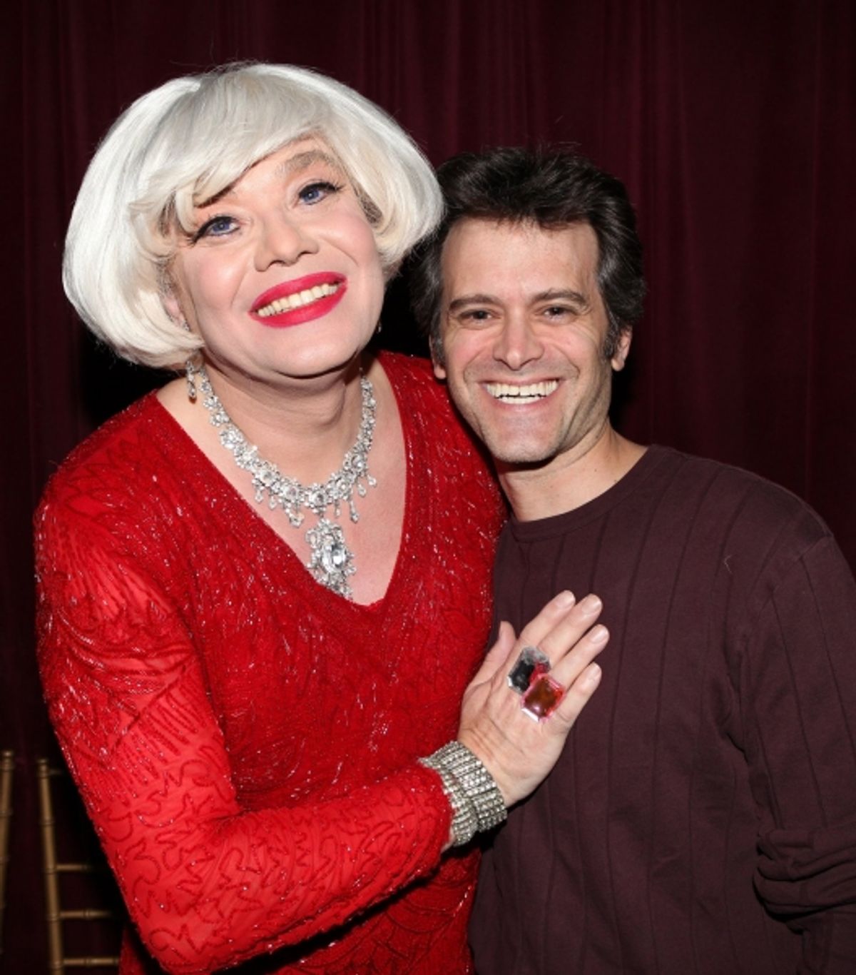 Richard Skipper as 'Carol Channing' &  director Mark Robert Gordon  at 