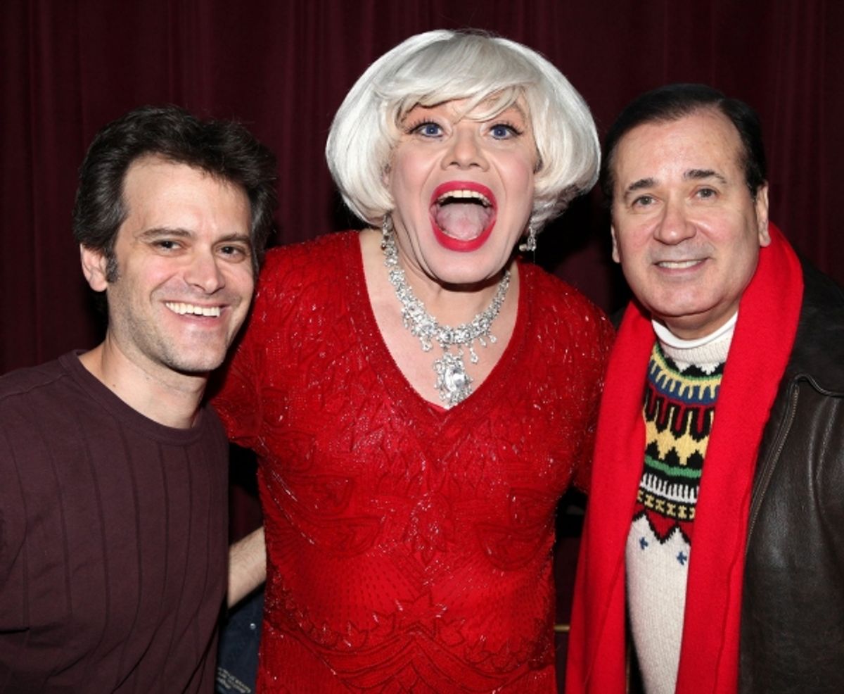 director Mark Robert Gordon , Richard Skipper as 'Carol Channing' & Leroy Reems at 