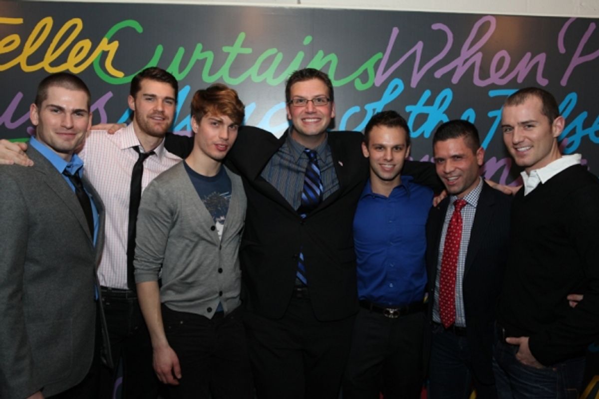 Provincetown Naked Boys Singing!  Alex Ringler, Kevin Spencer, Matthew Ludwinski, Tom D'Angora, Ryan Obermeier, David Bryant, Steve Riggle at 