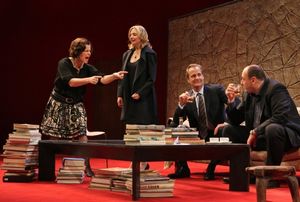 Marcia Gay Harden, Hope Davis, Jeff Daniels and James Gandolfini @ BroadwayWorld Marcia Gay Harden, Hope Davis, Jeff Daniels and James Gandolfini Photo