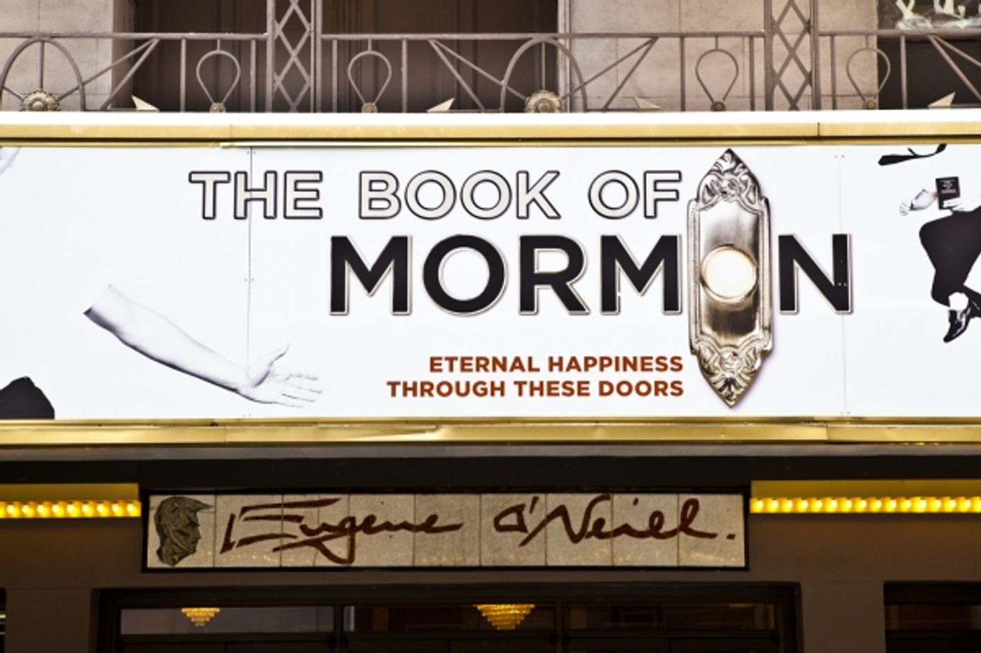 Photo Coverage: UP ON THE MARQUEE: THE BOOK OF MORMON! Photo Coverage: UP ON THE MARQUEE: THE BOOK OF MORMON! Image