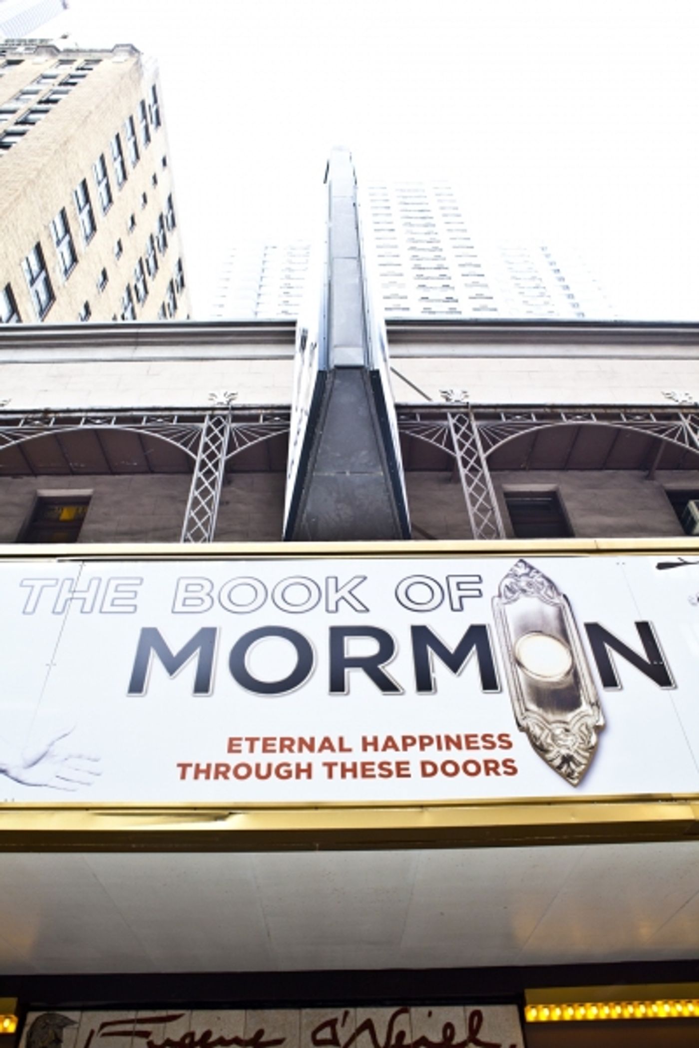 Photo Coverage: UP ON THE MARQUEE: THE BOOK OF MORMON! Photo Coverage: UP ON THE MARQUEE: THE BOOK OF MORMON! Image